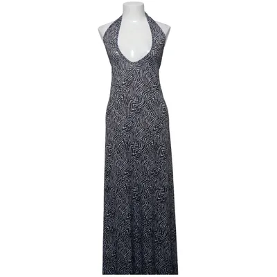 Maxi dress (Black, White) from BSB Collection Elastane, Polyester