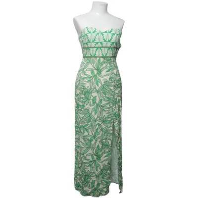 Maxikjole (Grøn, Hvid) fra Zara Linned, Viscose