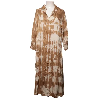 Dress (Brown, White) from Stajl Viscose