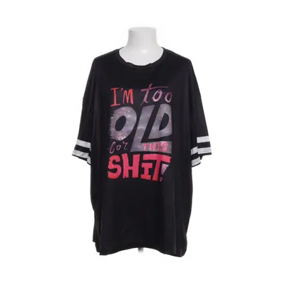 T-shirt (Zwart, Meerkleurig) van Shein Curve Elastaan, Polyester