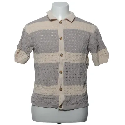 Chemise à manches courtes (Gris, Beige) de Topman Nylon, Viscose