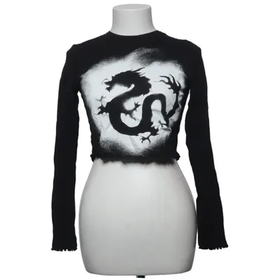 Långärmad t-shirt (Svart, Vit)