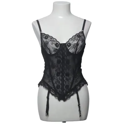 Korsett (vintage · corset · lace corset · black · lingerie · sheer · mesh · feminine · sexy · glam · party · coquette · romantic · fitted · structured · underwire · garter · Y2K · statement · delicate · chic) från Escora Elastan, Polyamid, Polyester