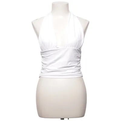 Halterneck top (Hvid) fra Zara Elastan, Polyamid