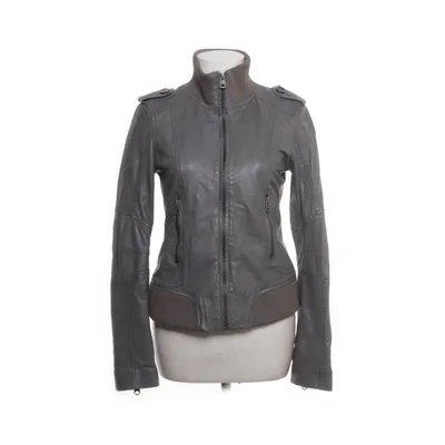 Läderjacka (Grå) från EDC by ESPRIT Bomull, Skinn, Polyester