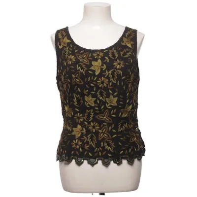 Top (Zwart, Goud, Groen) Zijde, Viscose