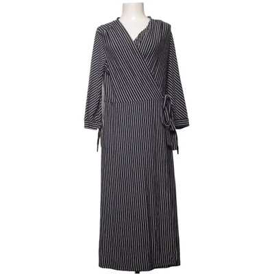 Wrap dress (Blue, White) from Yest Elastane, Viscose