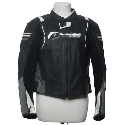 Motorcycle jacket (Black, Gray, White) from Probiker Elastane, Leather, Polyamide, Polyester
