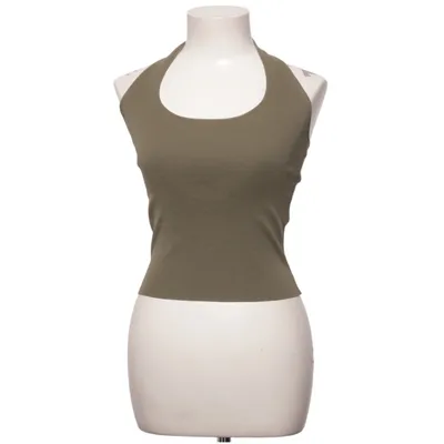 Haltertop (Groen) van Mango Polyamide, Polyester