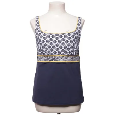 T-shirt de natation (Bleu, Blanc, Jaune) de Lands' End Élasthane, Polyamide, Polyester