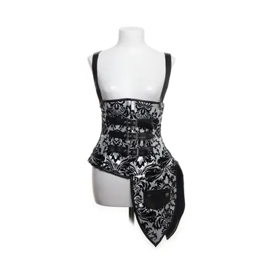 Corset (Black, White) from Dracula Clothing Polyamide, Polyester