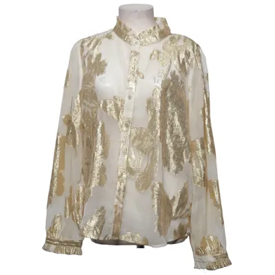Blouse (Blanc, Or) de Rue de Femme Coton, Polyester