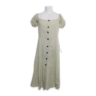 Jurk (Groen) van Zara Linnen, Viscose