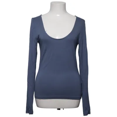 Langærmet t-shirt (Blå) fra Lager 157 Elastan, Viscose