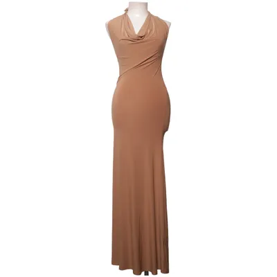 Halterneck dress (Beige) from Rebecca Stella Elastane, Polyester