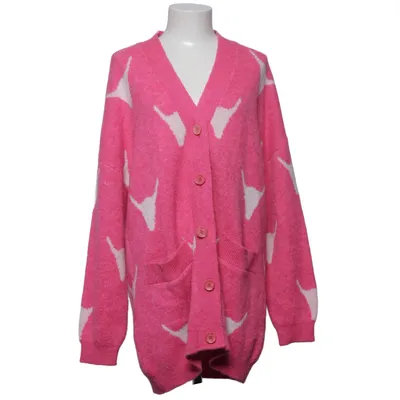 Cardigan (Pink, White) from ALIX Acrylic, Alpaca wool, Polyamide