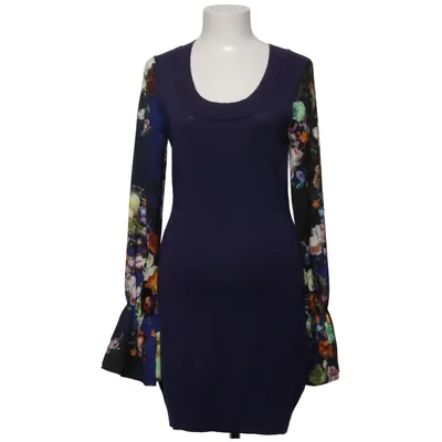 Dress (Blue, Multicolored) from Just Cavalli Polyester, Wool