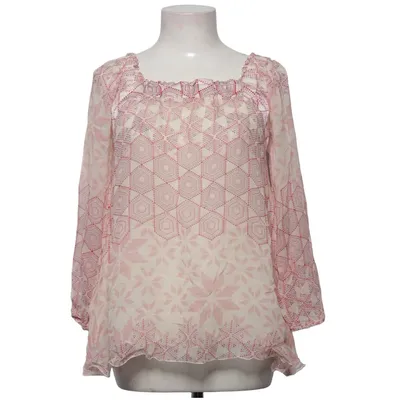 Blouse (Blanc, Rouge, Rose) de Naja Lauf Coton, Soie