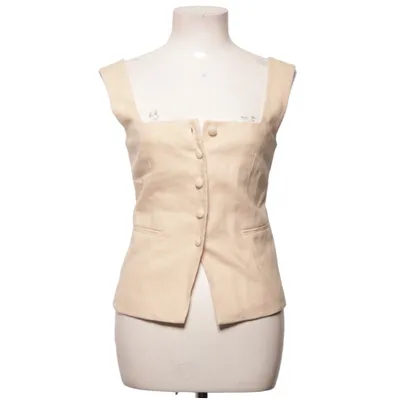 Jakkesætsvest (Beige) fra Sézane Linned, Viscose