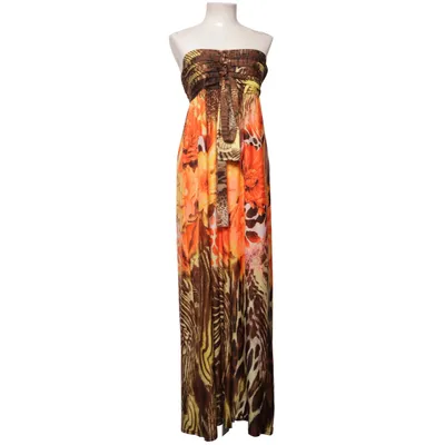 Maxi jurk (Oranje, Bruin, Geel, Meerkleurig) van Red Queen Polyester