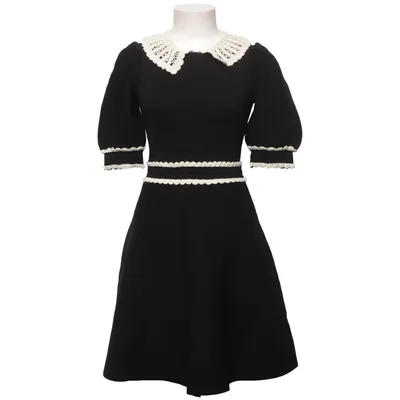 Dress (Black, White) from Sandro Elastane, Polyamide, Viscose