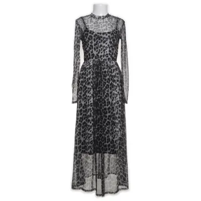 Långklänning (Svart, Grå) från Mango Casual Silke, Polyester, Elastan