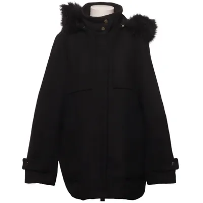 Coat (Black) from Giovanna Polyester, Wool