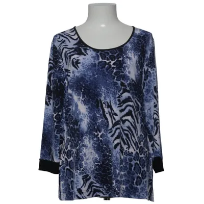 Top (Blauw, Zwart, Wit, Meerkleurig) van Pompöös Elastaan, Polyester