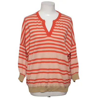 Pull-over (Orange, Beige) de Summum Coton, Lin, Fibre métallique, Polyamide, Viscose
