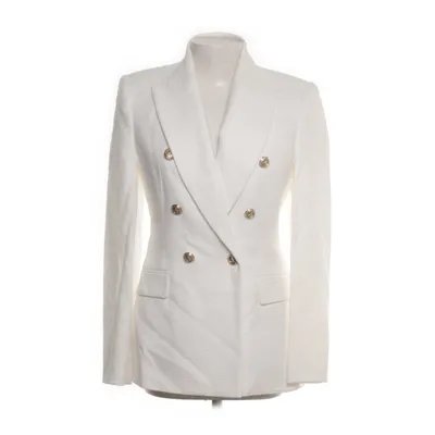 Blazer (Wit) van Zara Katoen, Viscose, Polyester