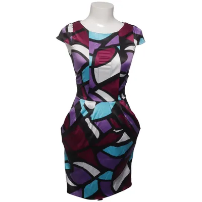 Jurk (Lila, Blauw, Meerkleurig) van Closet Katoen, Elastaan, Polyester