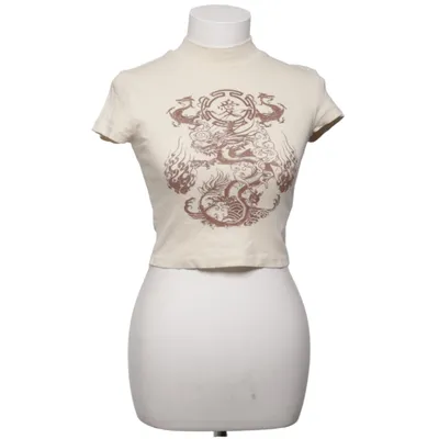 T-shirt (Beige) från Bershka Bomull, Elastan