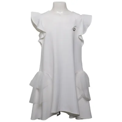 Robe de fille de fleur (Blanc)