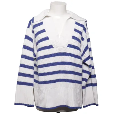 Pull-over (Bleu, Blanc) de Rich & Royal Acrylique, Coton recyclé, Viscose, Laine