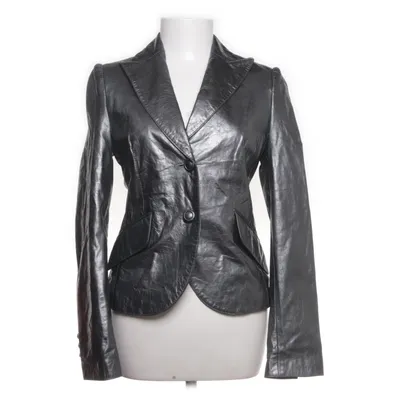 Leren blazer (Zilver) van St Emile Leer, Acetaat, Nylon