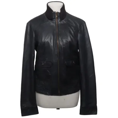 Läderjacka (Svart) från ESPRIT Collection Bomull, Elastan, Skinn, Polyester
