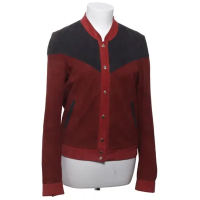 Leather jacket (Red, Blue) from Sézane Leather, Suede