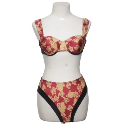 Bikini (Red, Gold, Black) from Waves Elastane, Polyamide