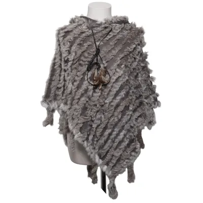 Poncho (Grå) från Kopenhagen by Andersen Päls, Polyester