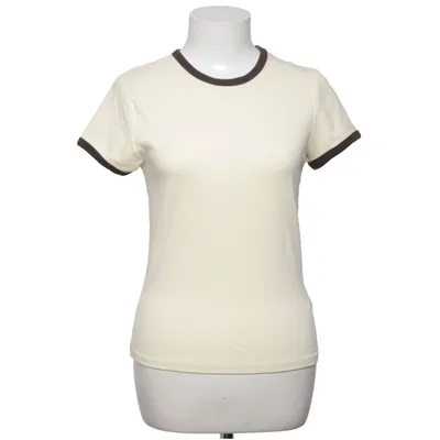 T-shirt (Beige, Marron) de Bershka Coton, Élasthane