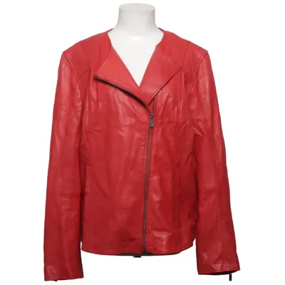 Veste en cuir (Rouge) de Jilani Collection