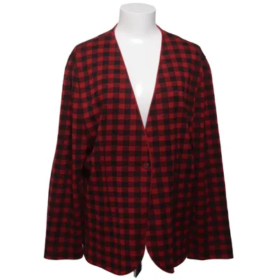 Cardigan (Red, Black) from Finn Karelia Acrylic, Wool