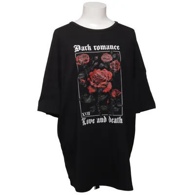 T-shirt (Noir, Rouge) de Romwe Élasthane, Polyester