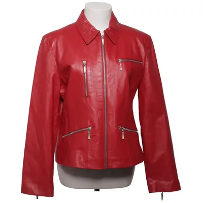 Läderjacka (Röd) från A Feeling of Joy Polyester