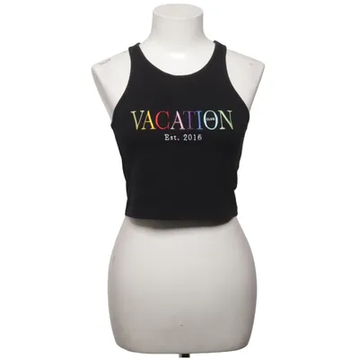 Crop top (Zwart, Meerkleurig) van On Vacation Elastaan, Organisch katoen