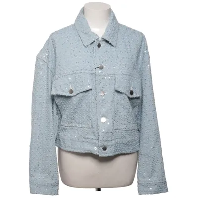 Överskjorta (Blå, Silverfärgad) från Bershka Bomull, Polyester