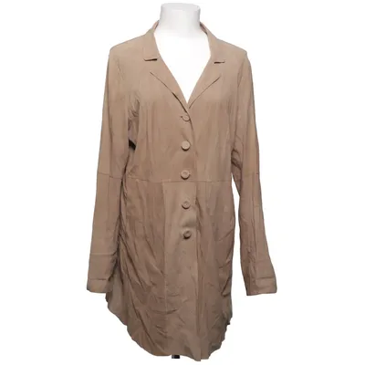 Leather coat (Beige) from Simons