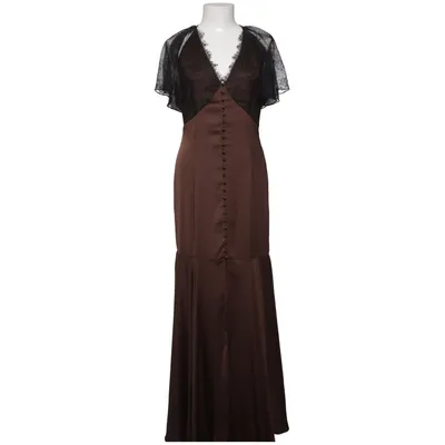 Långklänning (Brun, Svart) från Rotate Polyamid, Polyester