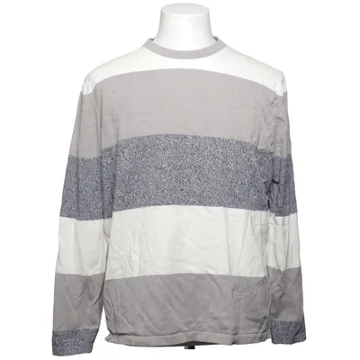 Strickpullover (Weiß, Grau, Blau) von Sartorial Leisure by Oscar Jacobson Bio-Baumwolle
