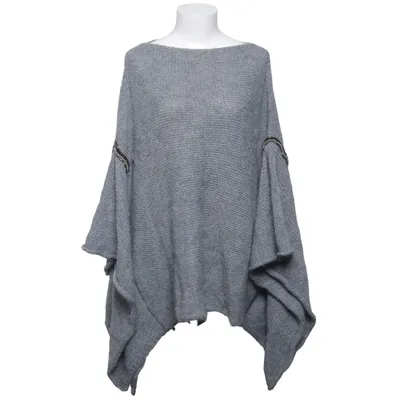 Poncho (Grijs) van Zara Knit Acryl, Alpacawol